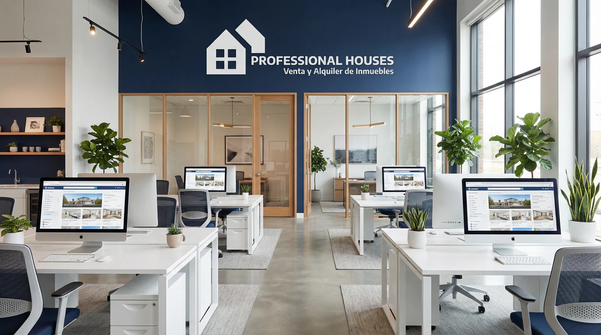 Espacio de trabajo Professional Houses con logo