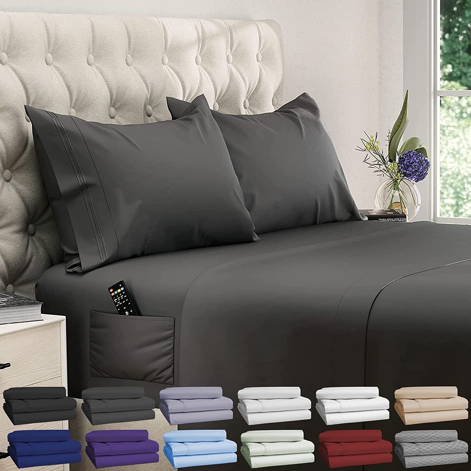 Queen Size Cooling Sheet Set with Pockets