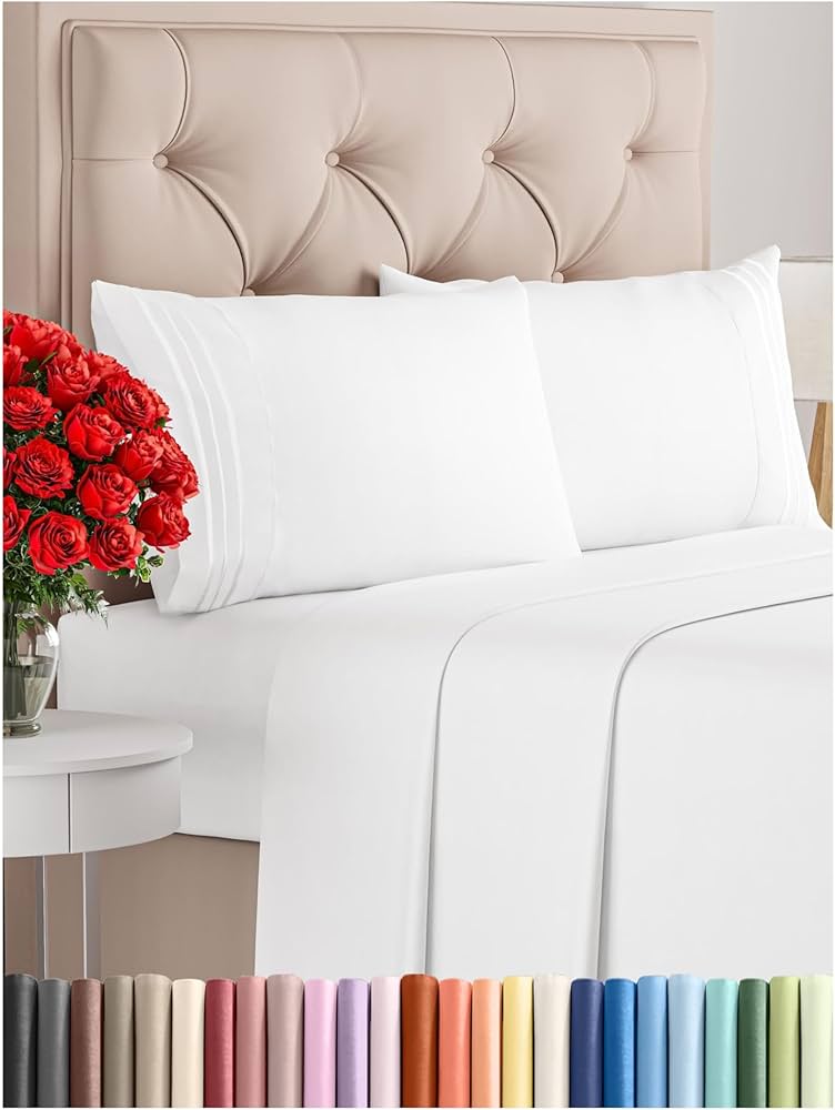 Queen Size Premium White Sheet Set