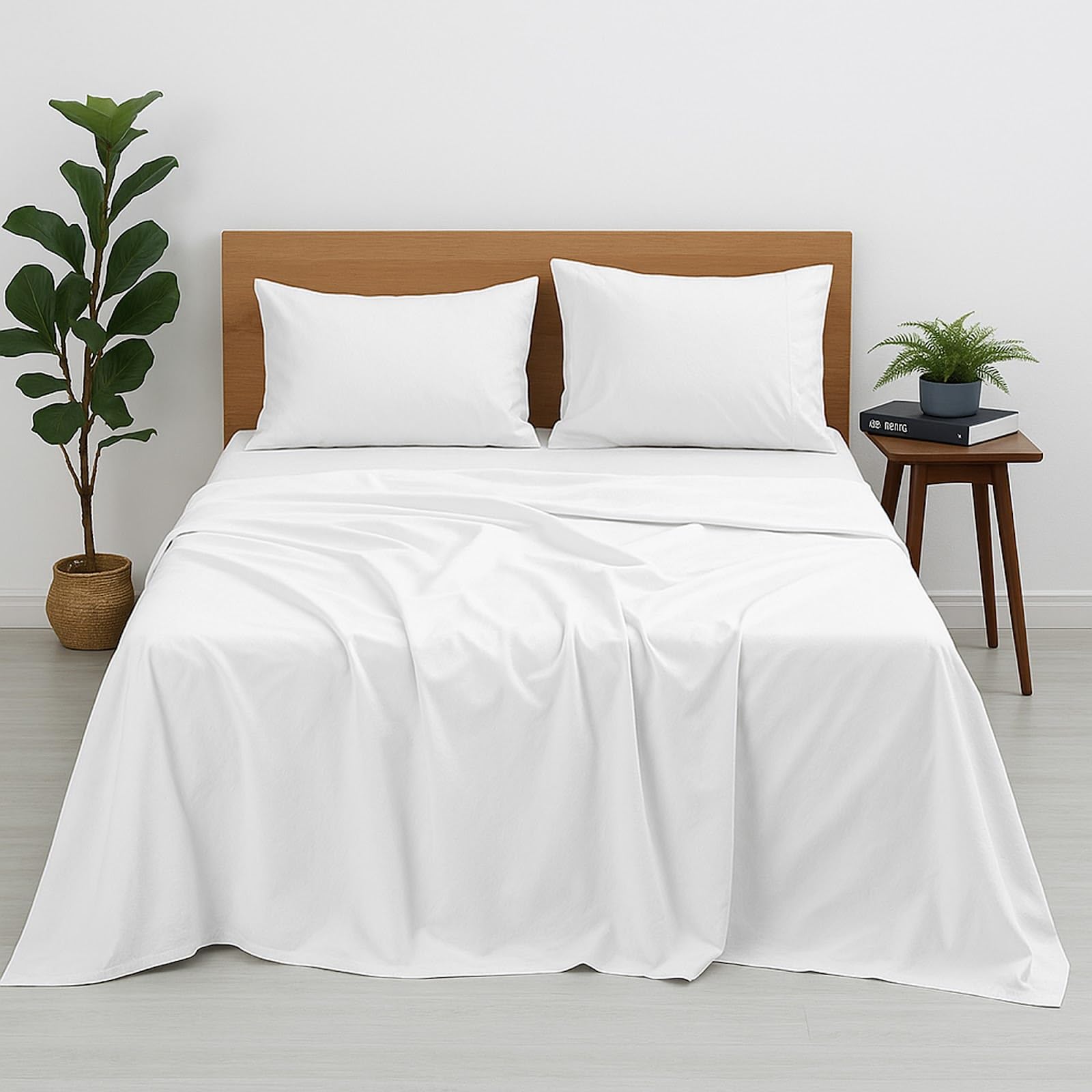 Classic White Cotton Bedsheet