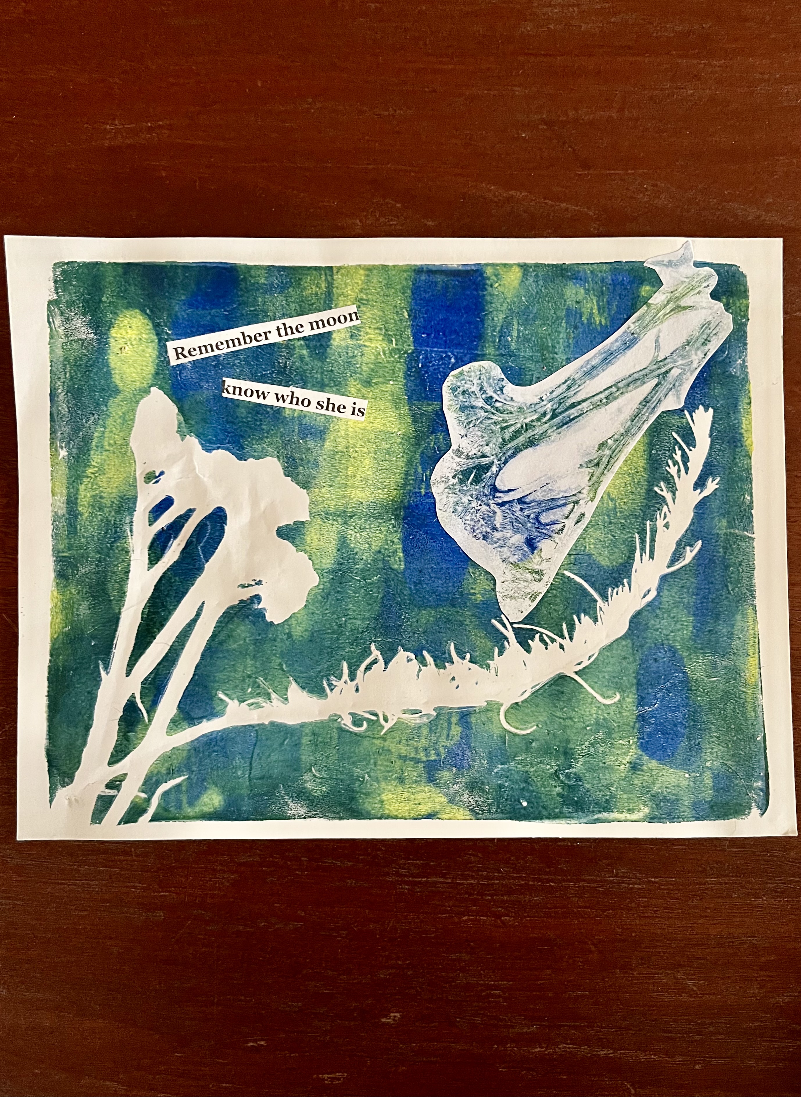 I allowed the plant items & words on the table to say, PICK ME.
So I did.