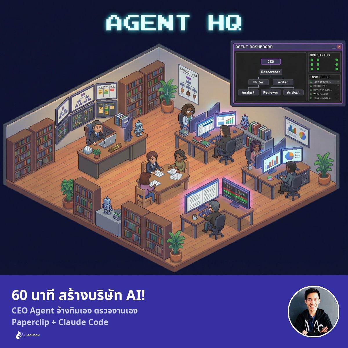 สร้างบริษัท AI ที่มีพนักงาน 5 คนใน 60 นาที โดยไม่ต้องจ้างคนสักคน ด้วย Paperclip