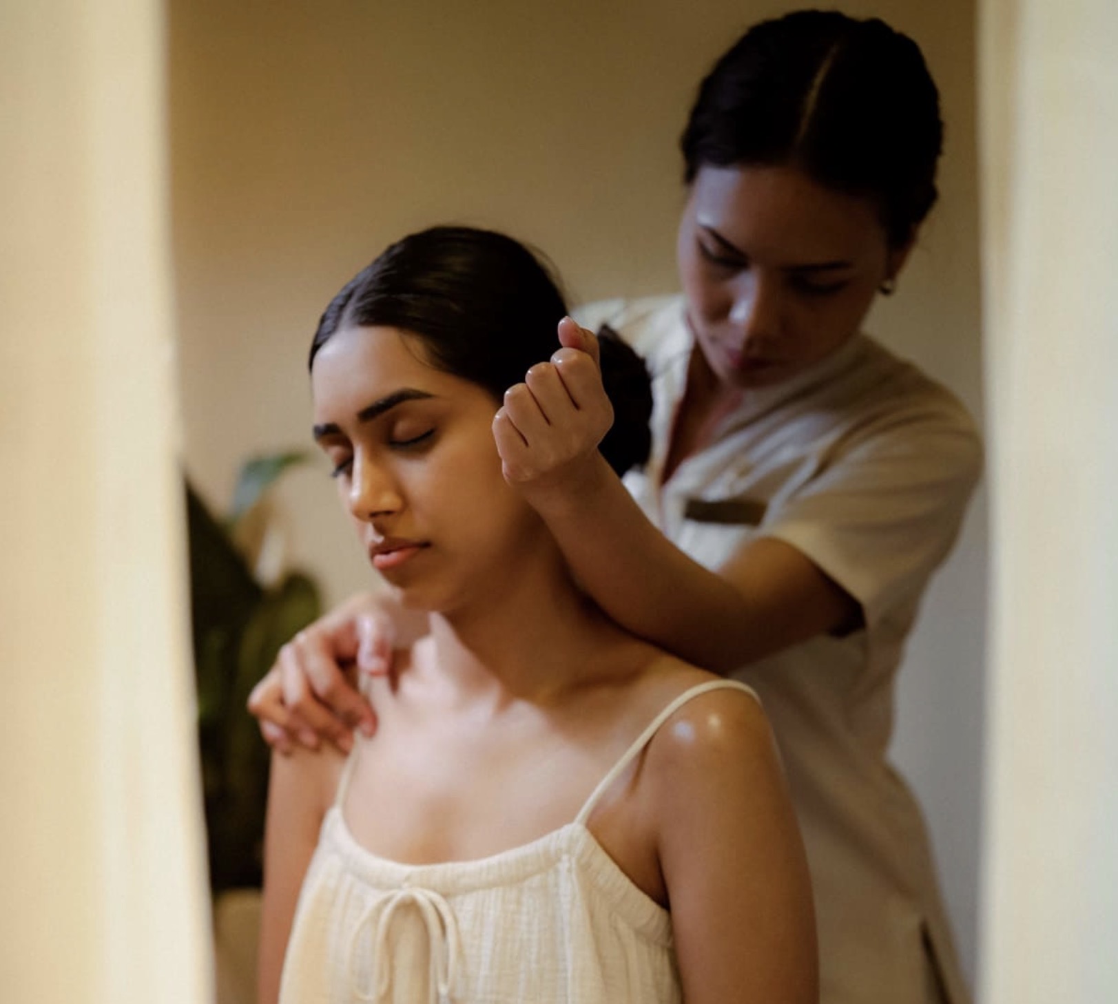 Thai-inspired therapeutic massage combining stretching and pressure techniques to relieve tension and improve flexibility