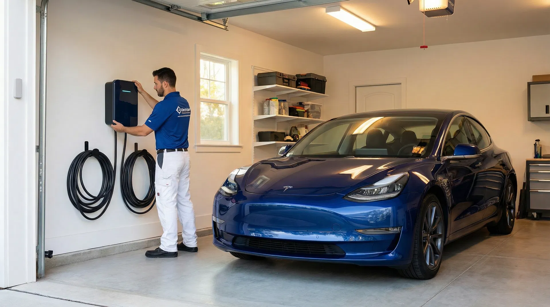 EV Charger Installation in Maryland Garage