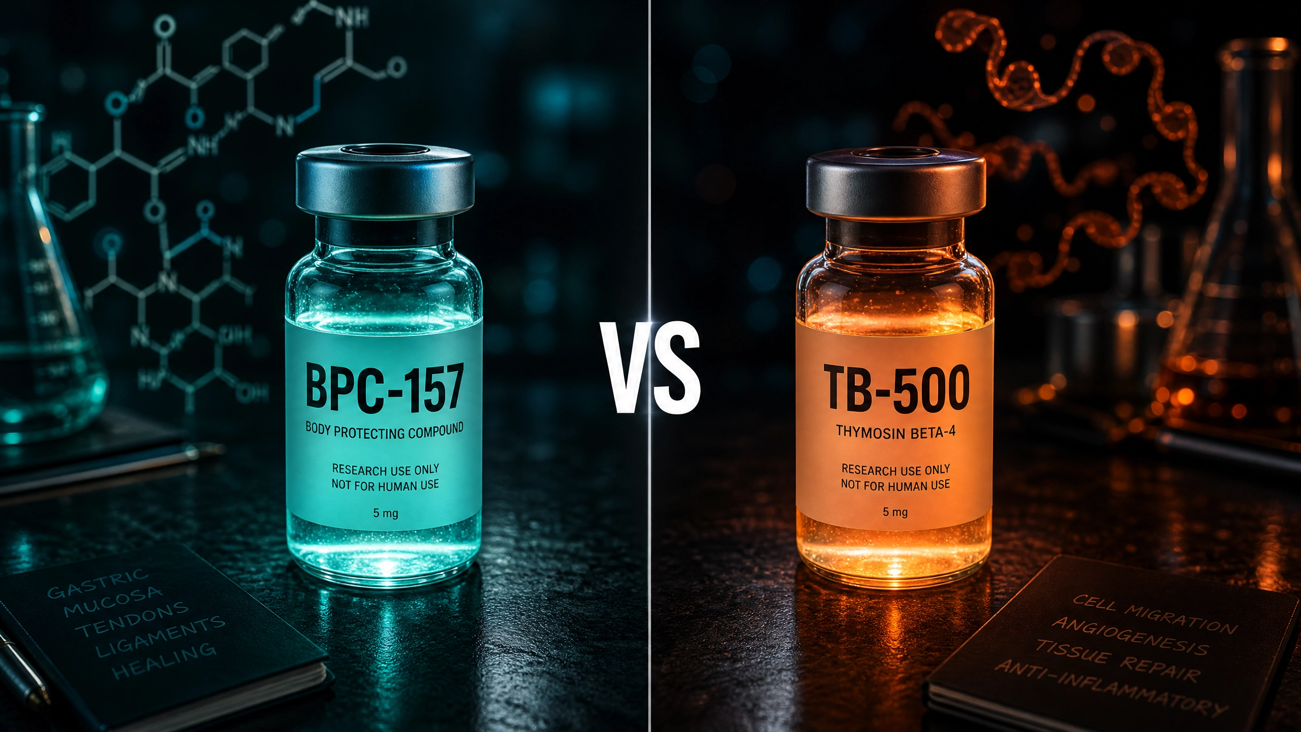 BPC-157 vs TB-500: Key Differences, Research Evidence & Which to Choose — research peptide guide | PeptideTally