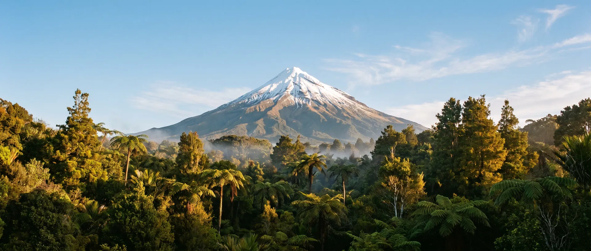 Mount Taranaki above native bush