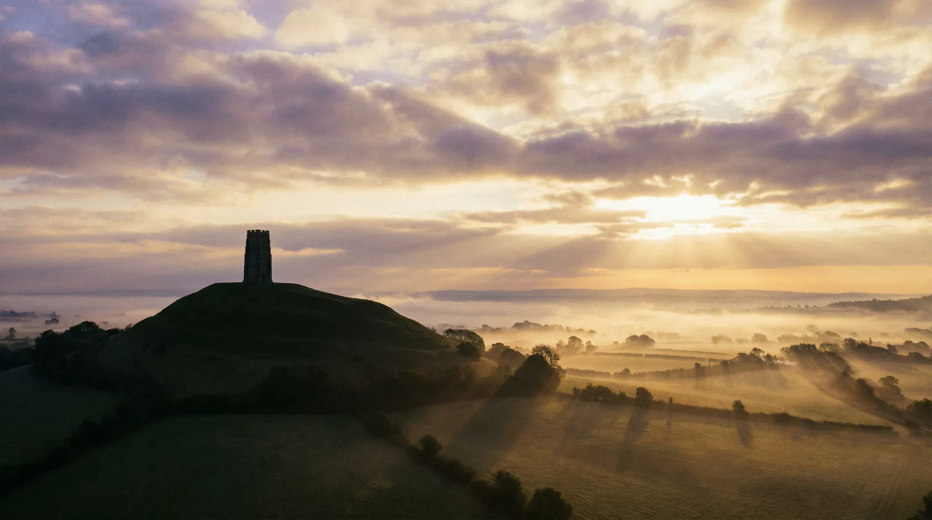 Glastonbury Tor at dawn