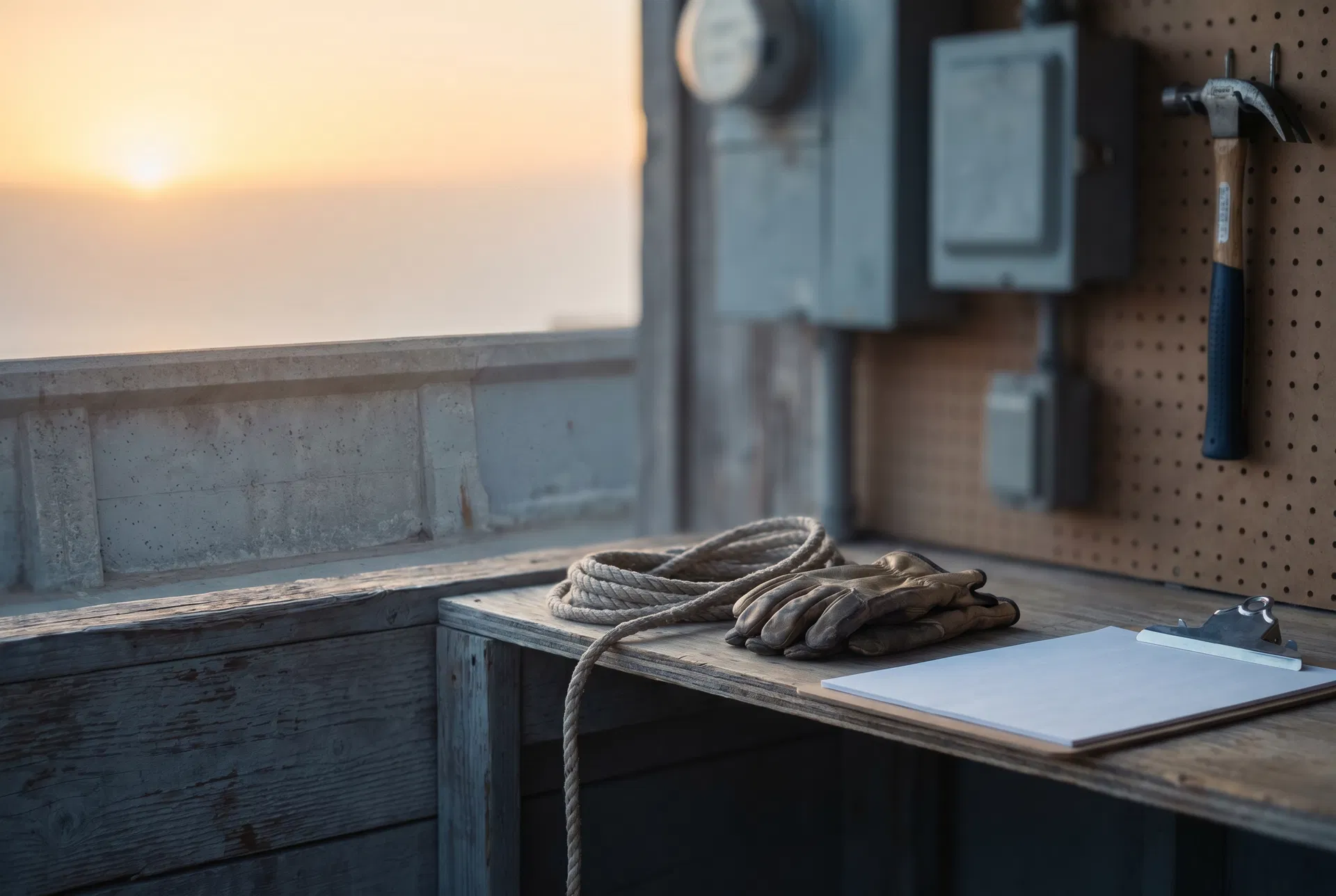 Texture and craft-inspired background representing trust and practical service