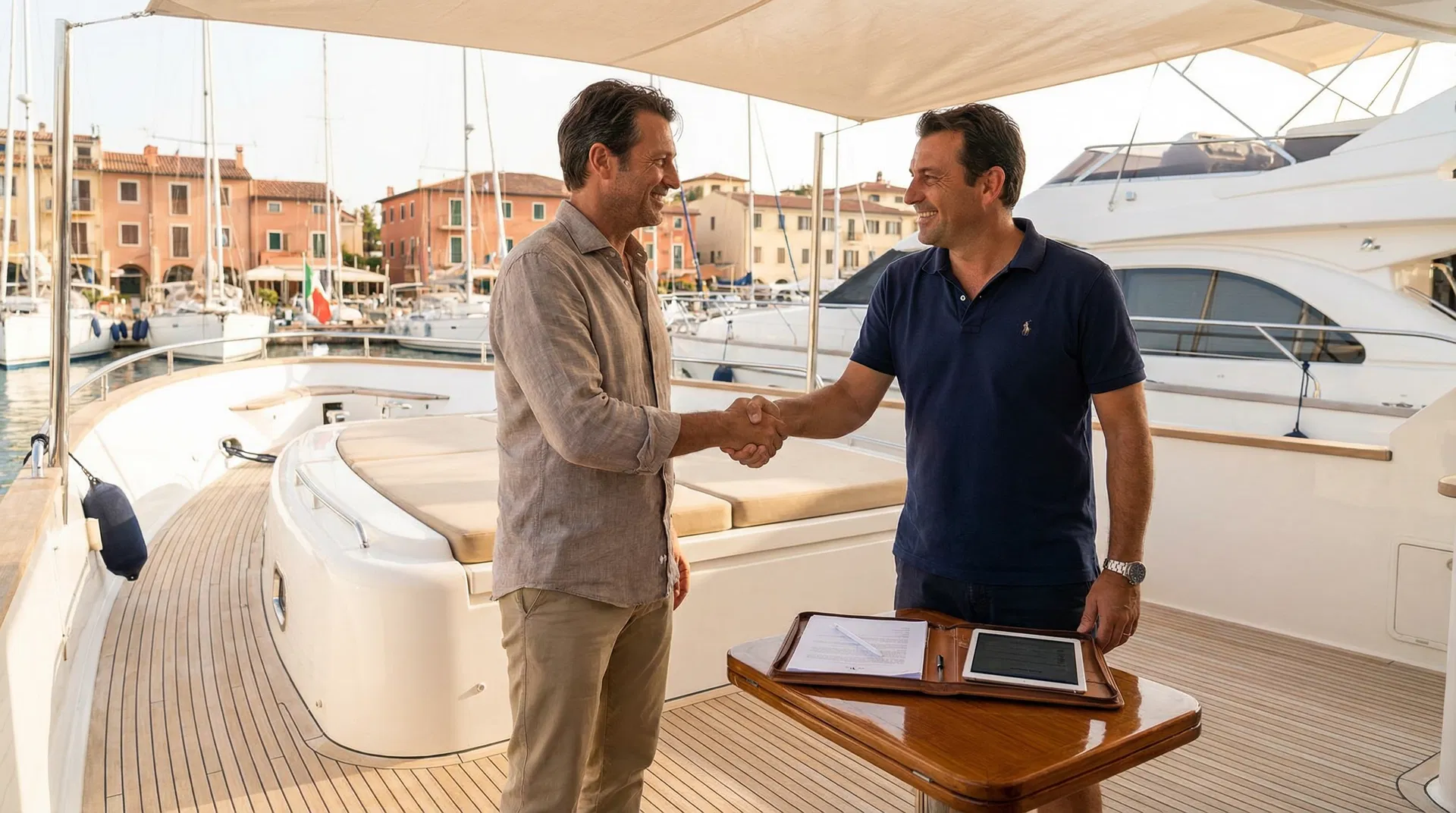 Broker e proprietario concludono la vendita