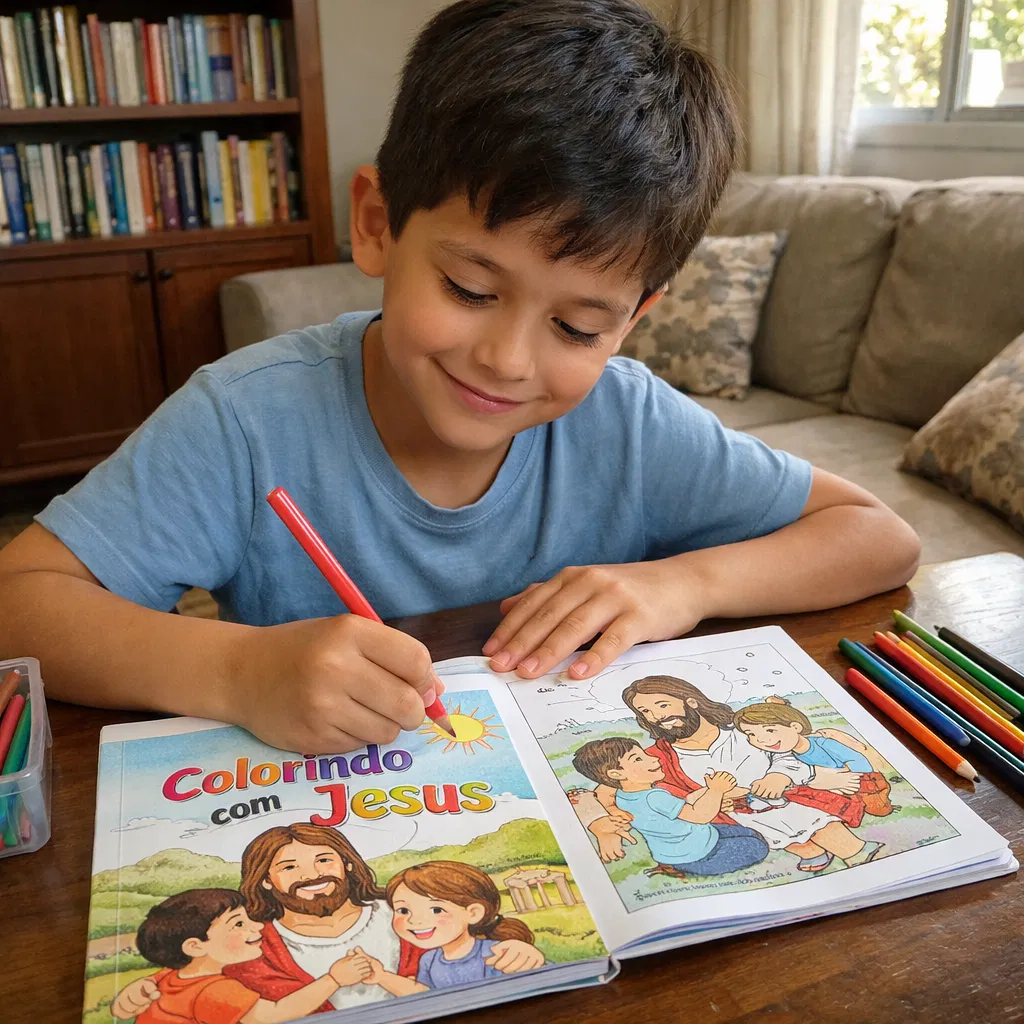 Jesus para Colorir: Um Momento de Paz e Fé em Cada Página" — imagem 4
