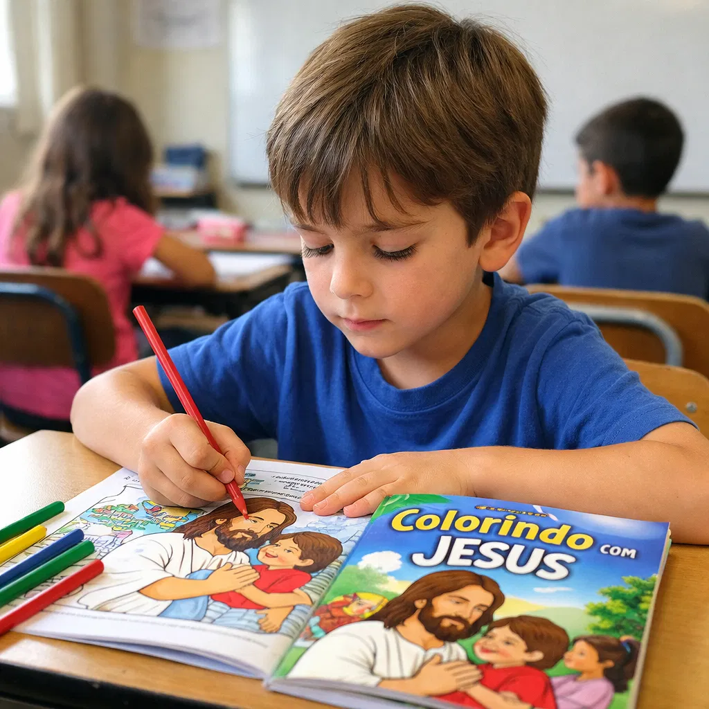 Jesus para Colorir: Um Momento de Paz e Fé em Cada Página" — imagem 2