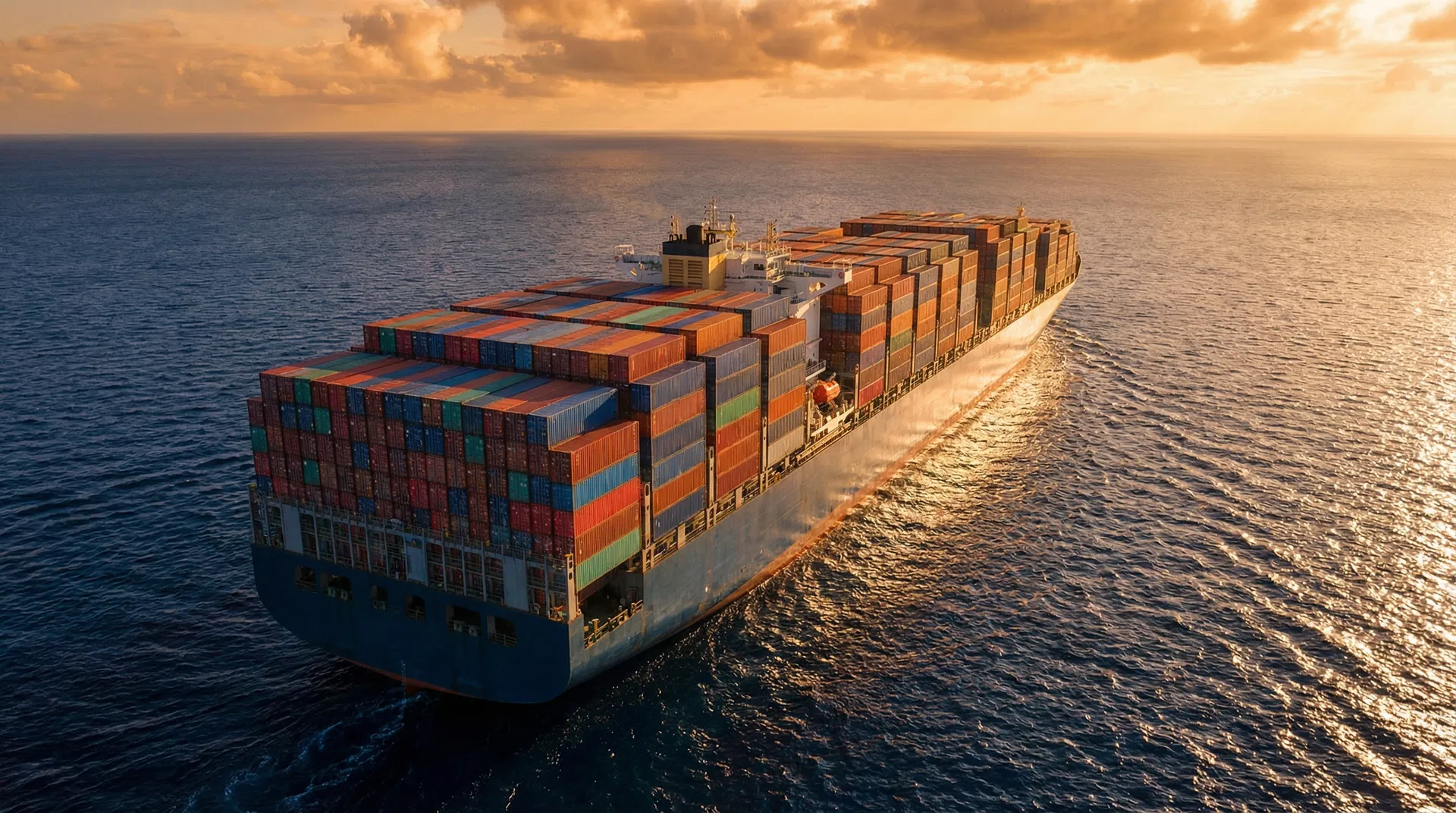 Navio cargueiro com containers