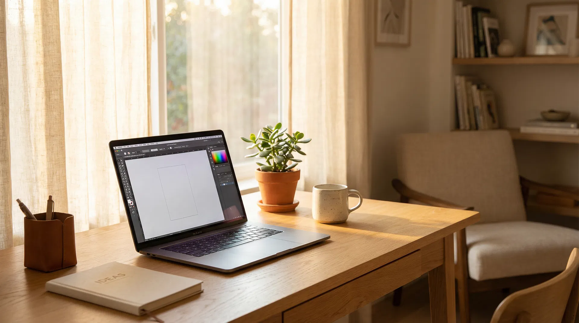 Clean, intentional workspace