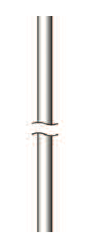 Micro-tube noir 4x6.5 30 cm sans stabilisateur