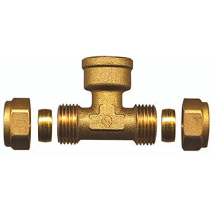 LAITON RACCORD BICONE TE FEMELLE 22x1/2"x22