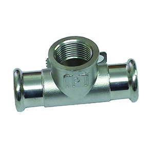 PRESS A-316L - TÉ TARAUDÉ MONOBLOC Ø35x1/2"xØ35