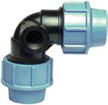 COUDE COMPRESSION 90° - DÉRIVATION TARAUDÉ — Ø 25 x 25 x 1/2"
