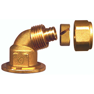 LAITON RACCORD PER SORTIE DE CLOISON 105° 16x1/2"x2.0