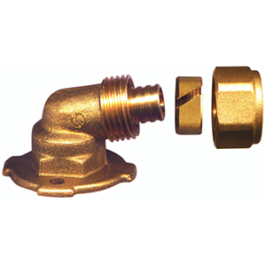 LAITON RACCORD PER SORTIE DE CLOISON 100° 16x1/2"x2.2