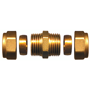 LAITON RACCORD BICONE DOUBLE 18x18