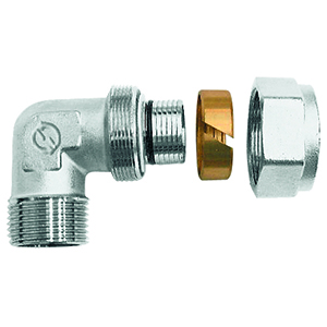 RACCORD COMPRESSION MULTI-COUCHE COUDE MALE 18x1/2"