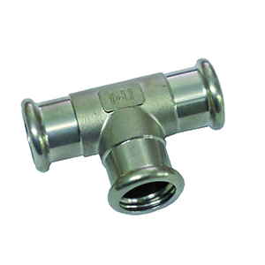 PRESS A-316L - TÉ ÉGAL MONOBLOC Ø35