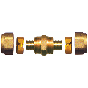 LAITON RACCORD PER DOUBLE 18x18x2.5