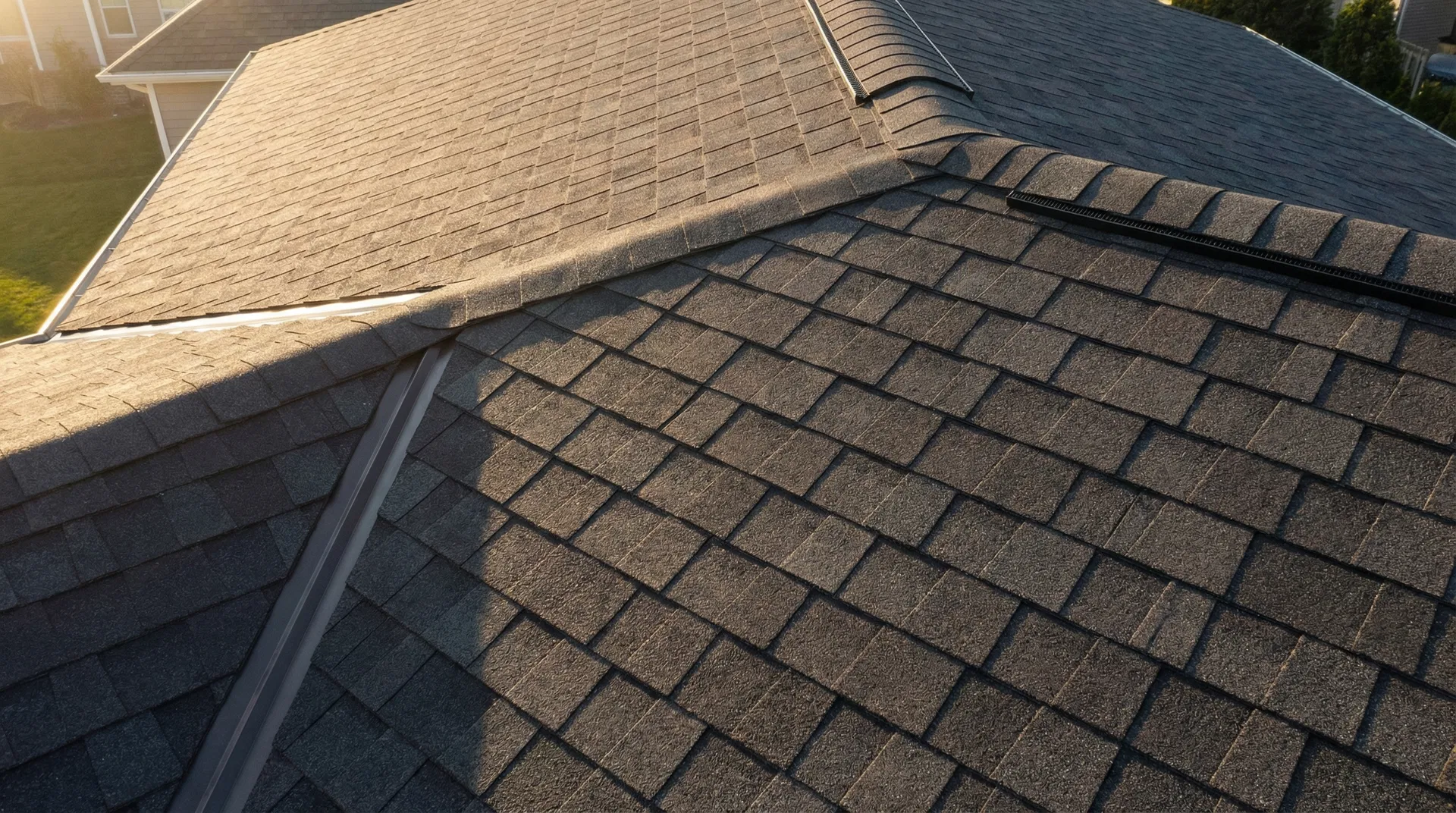 Repaired roof after service