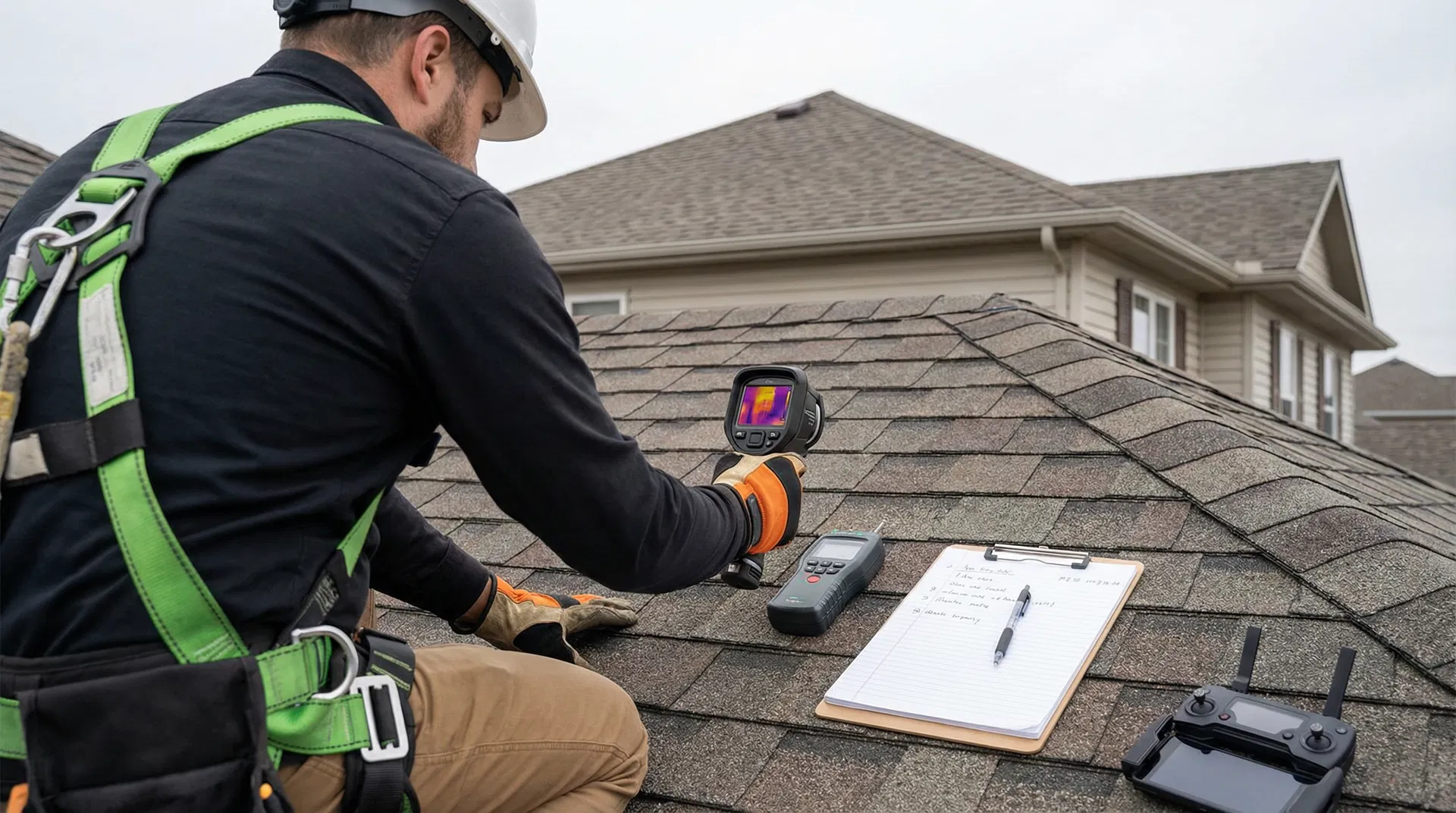 Professional roof inspection