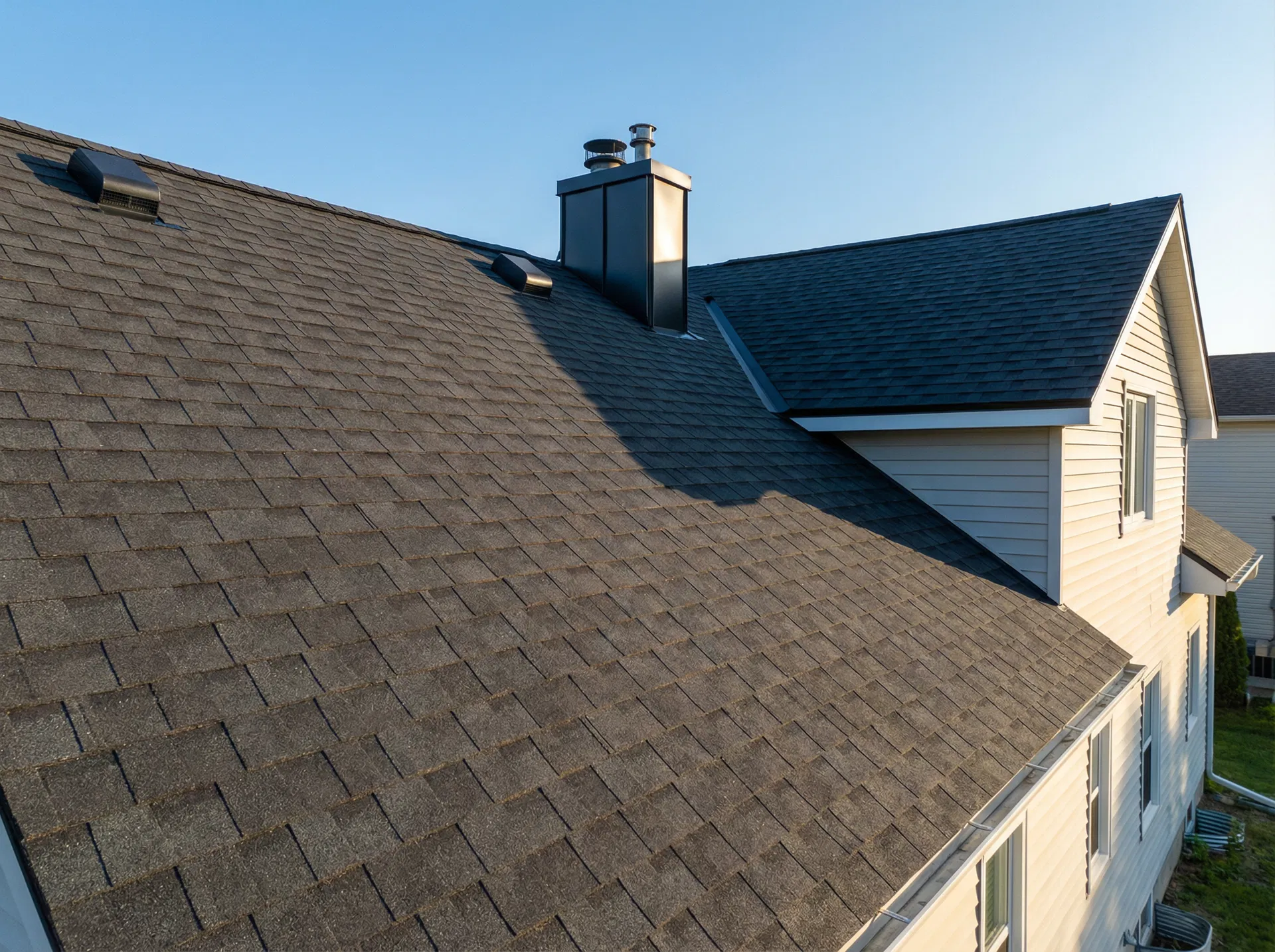 Repaired roof after professional work