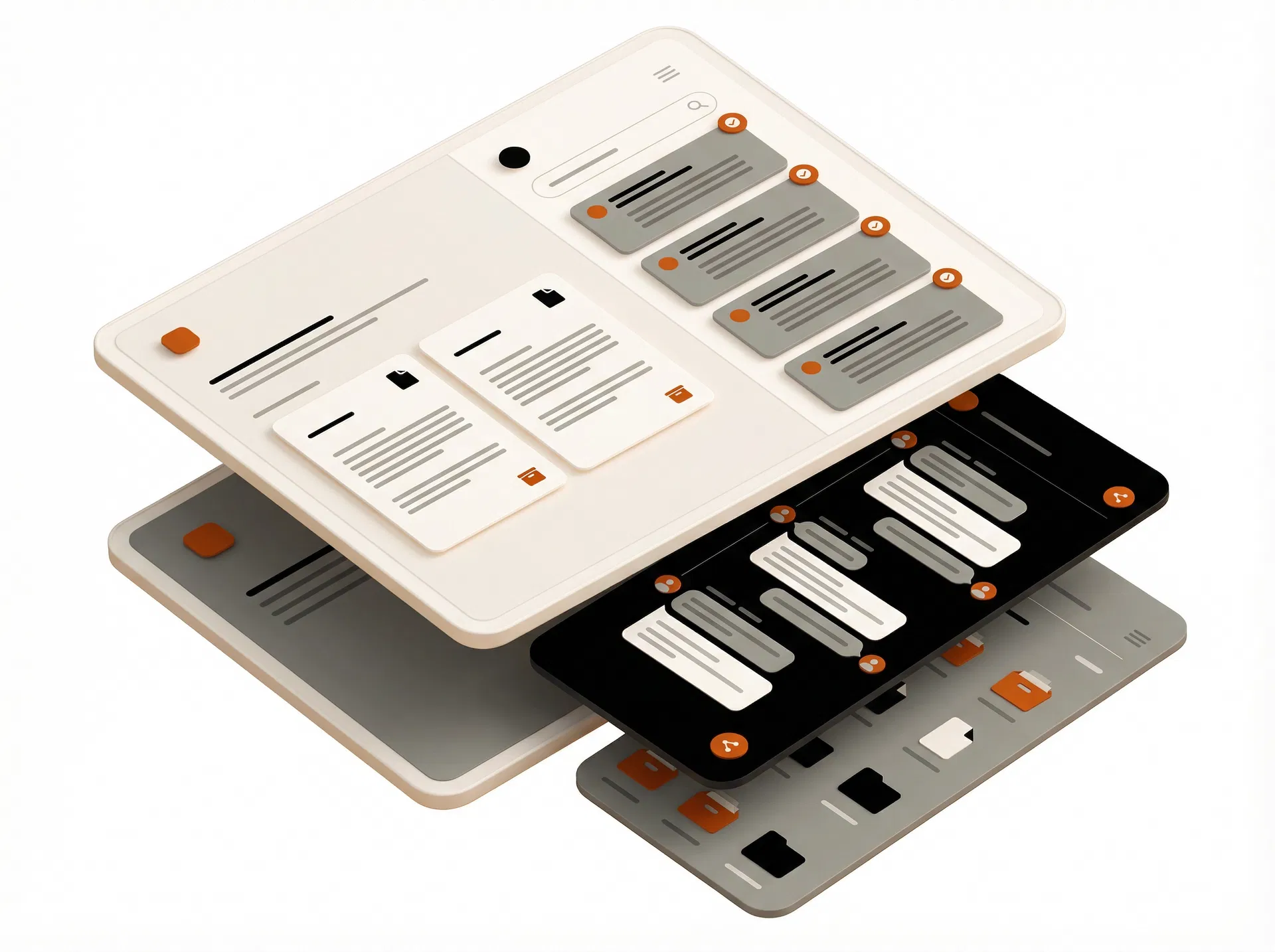 Abstrakte responsive Interface-Visualisierung für T-HUB