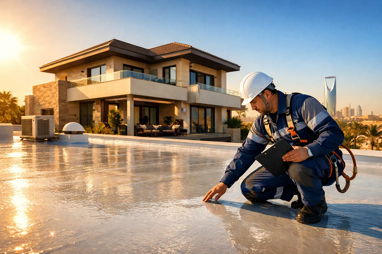 عامل متخصص في عزل الأسطح