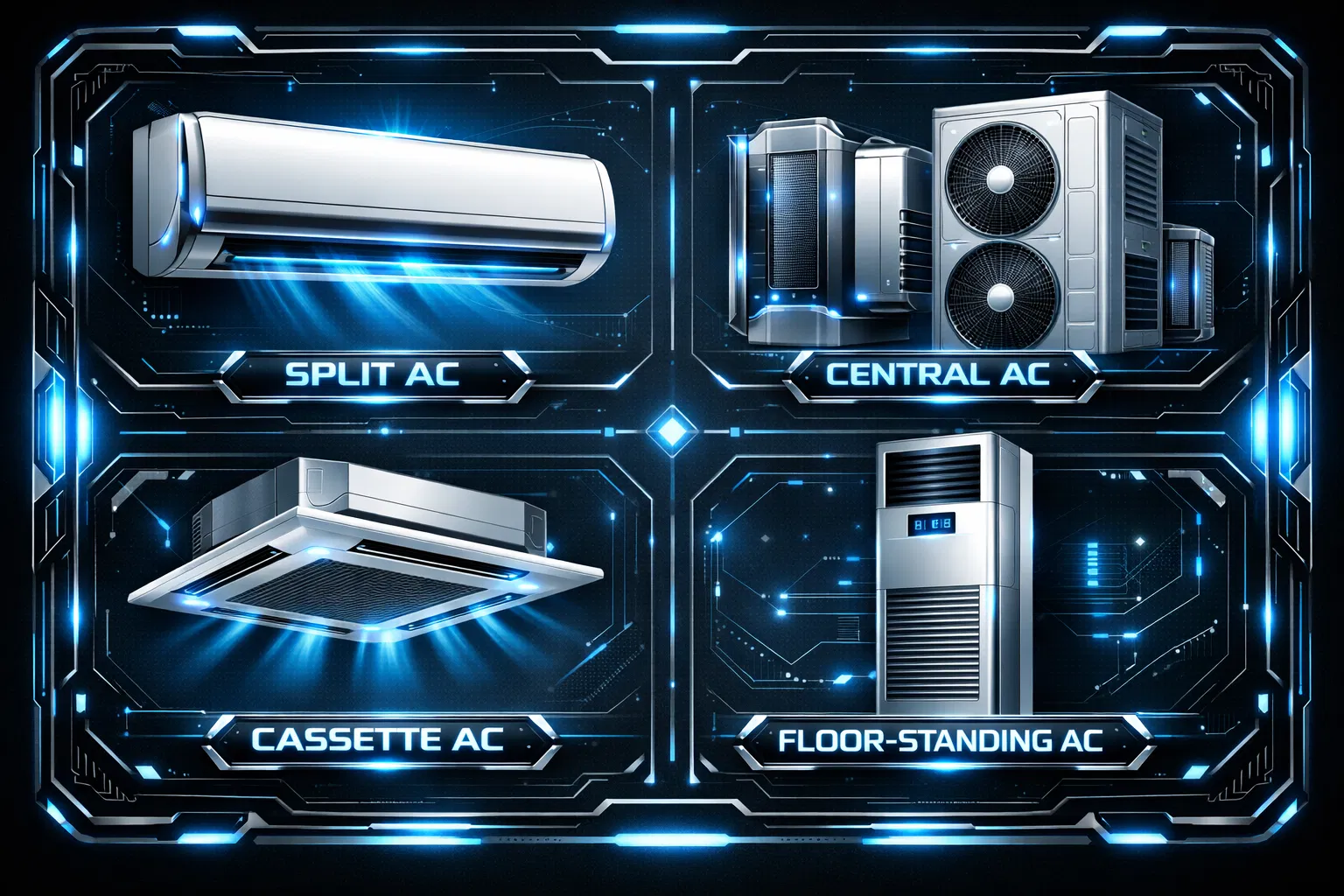 أنواع المكيفات