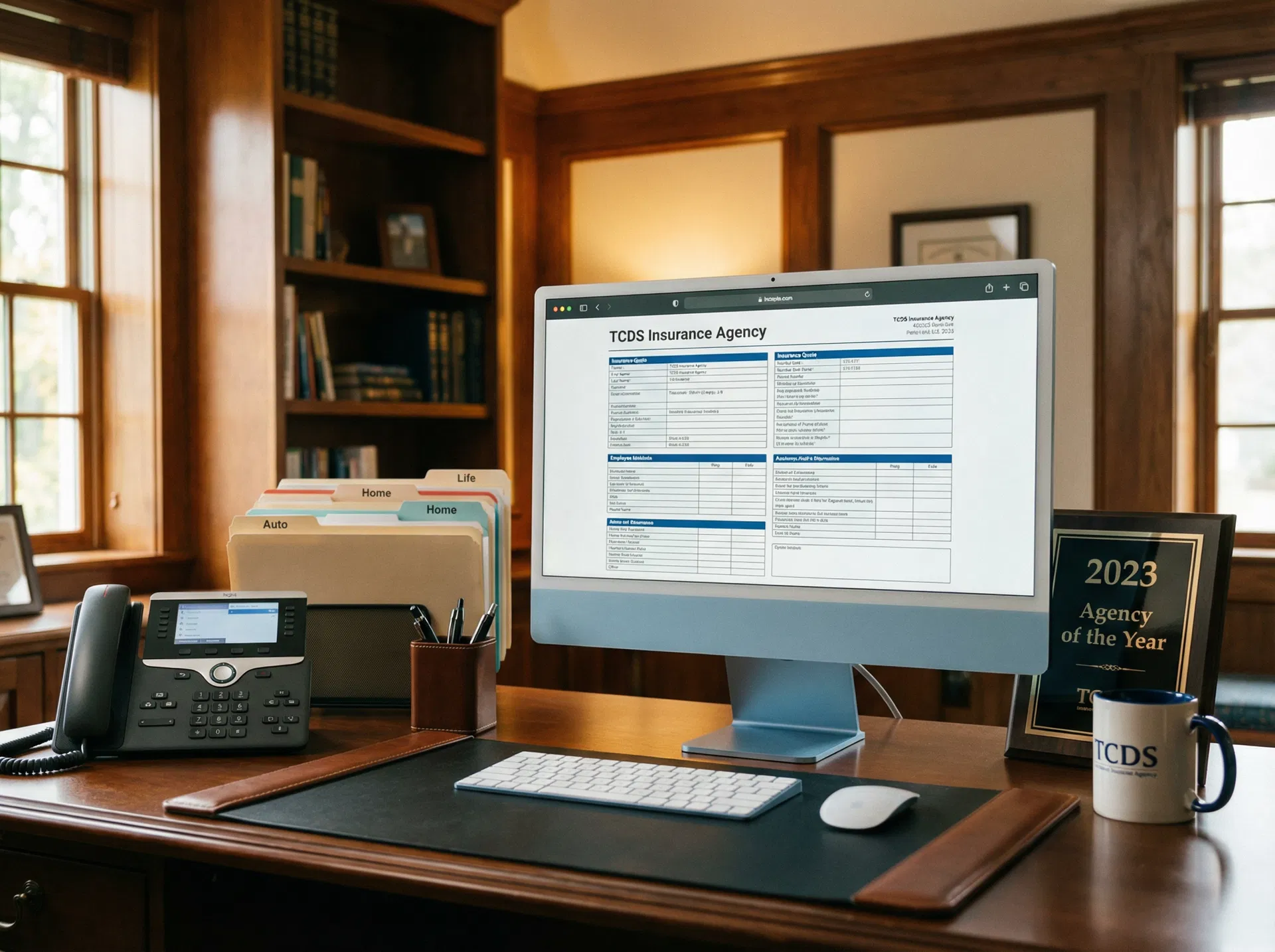 TCDS Insurance Agency desk ready to help you find the best coverage