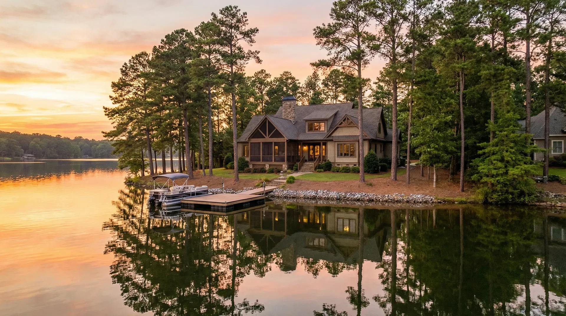 A beautiful lake house in Georgia