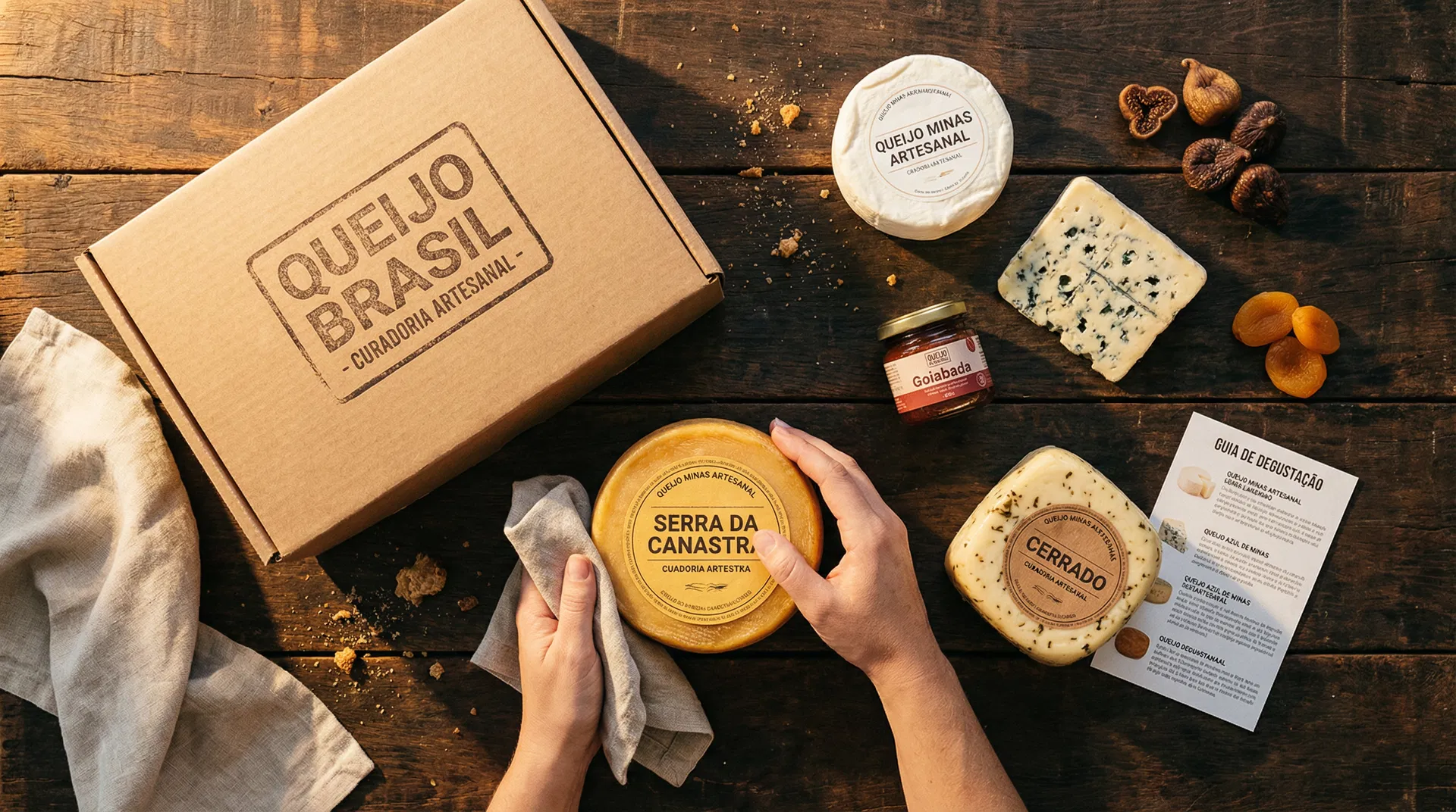 Unboxing de queijos artesanais