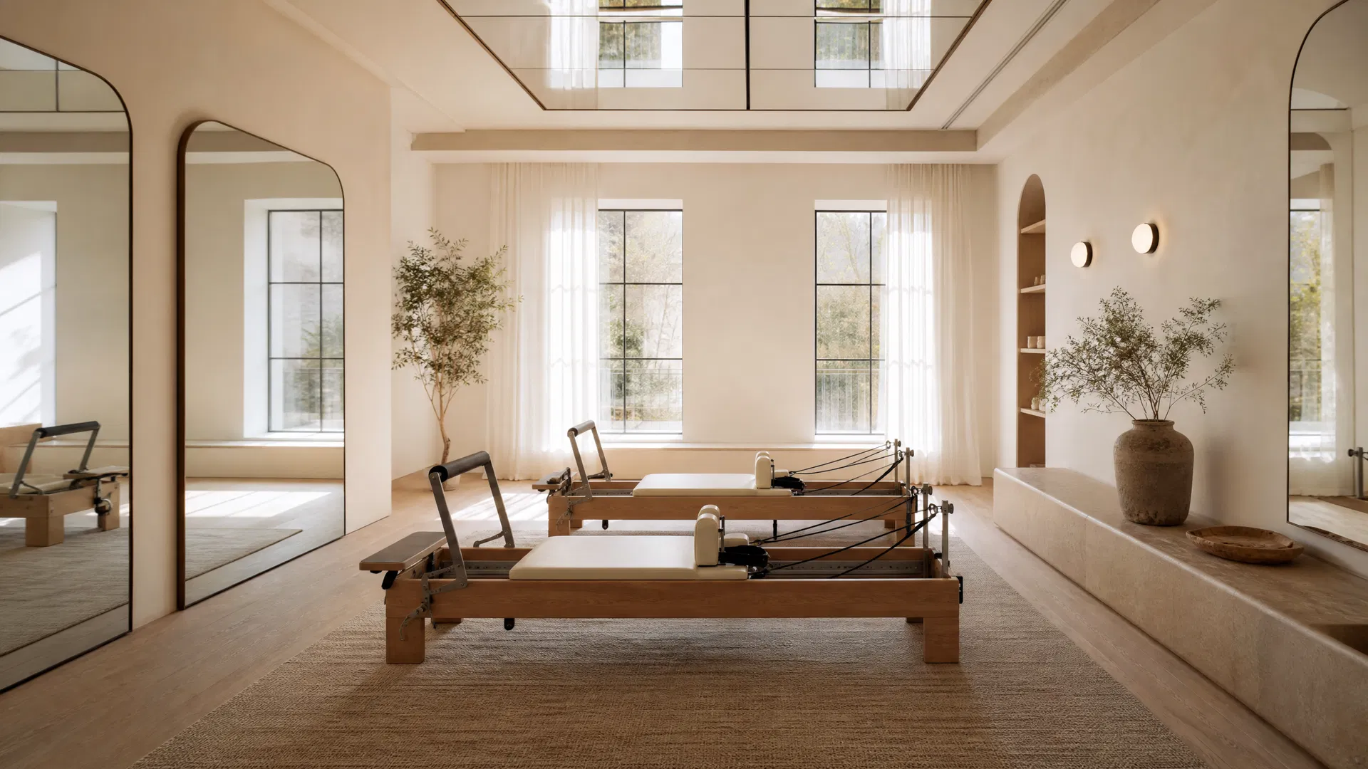 Pilates equipment available for studio rental in Tainan