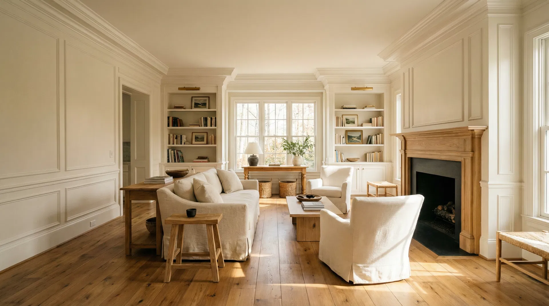 Professional interior painting and custom crown molding installation in a North Atlanta home by Elite Edge Finishings