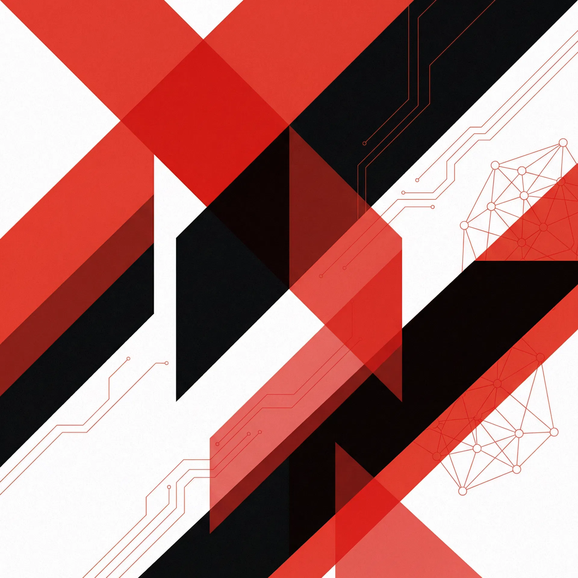 Abstract representation of AI transformation