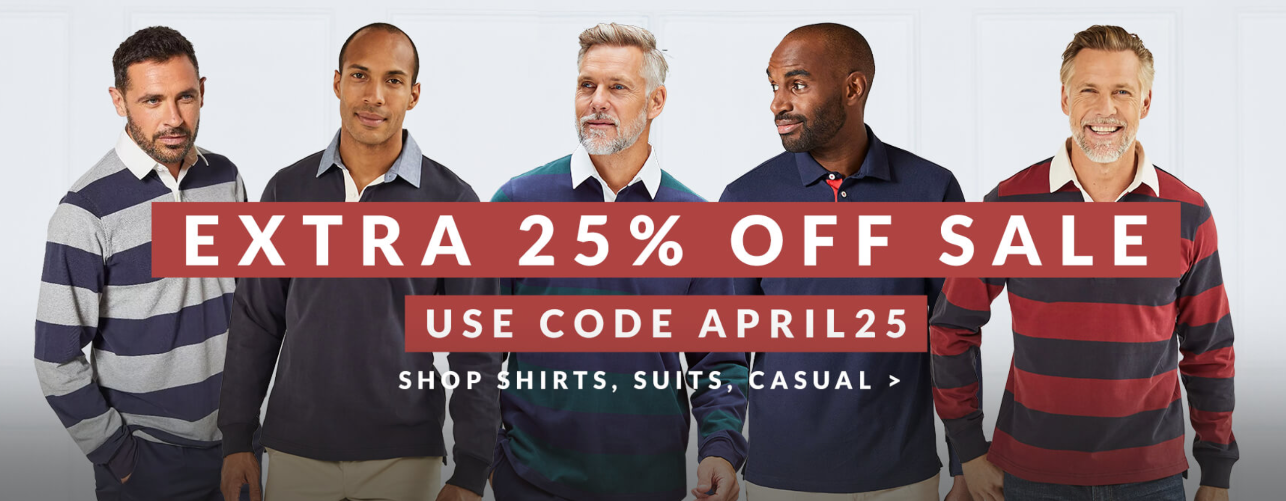 Savile Row Company男装精选25% off，点击查看折扣码