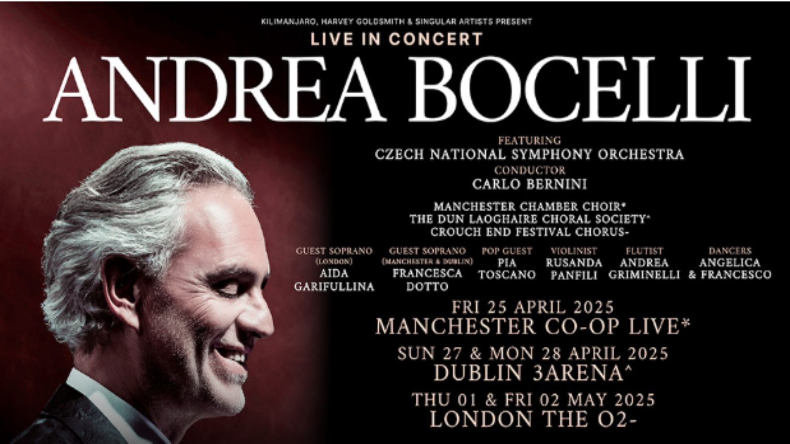 【声动世界】9000万销量传奇!波切利2025英伦三城震撼开唱