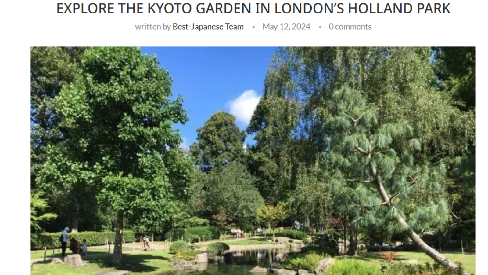 伦敦隐秘绿洲:Holland Park的历史与艺术之美