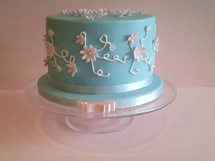 1 Tier Wedding cake