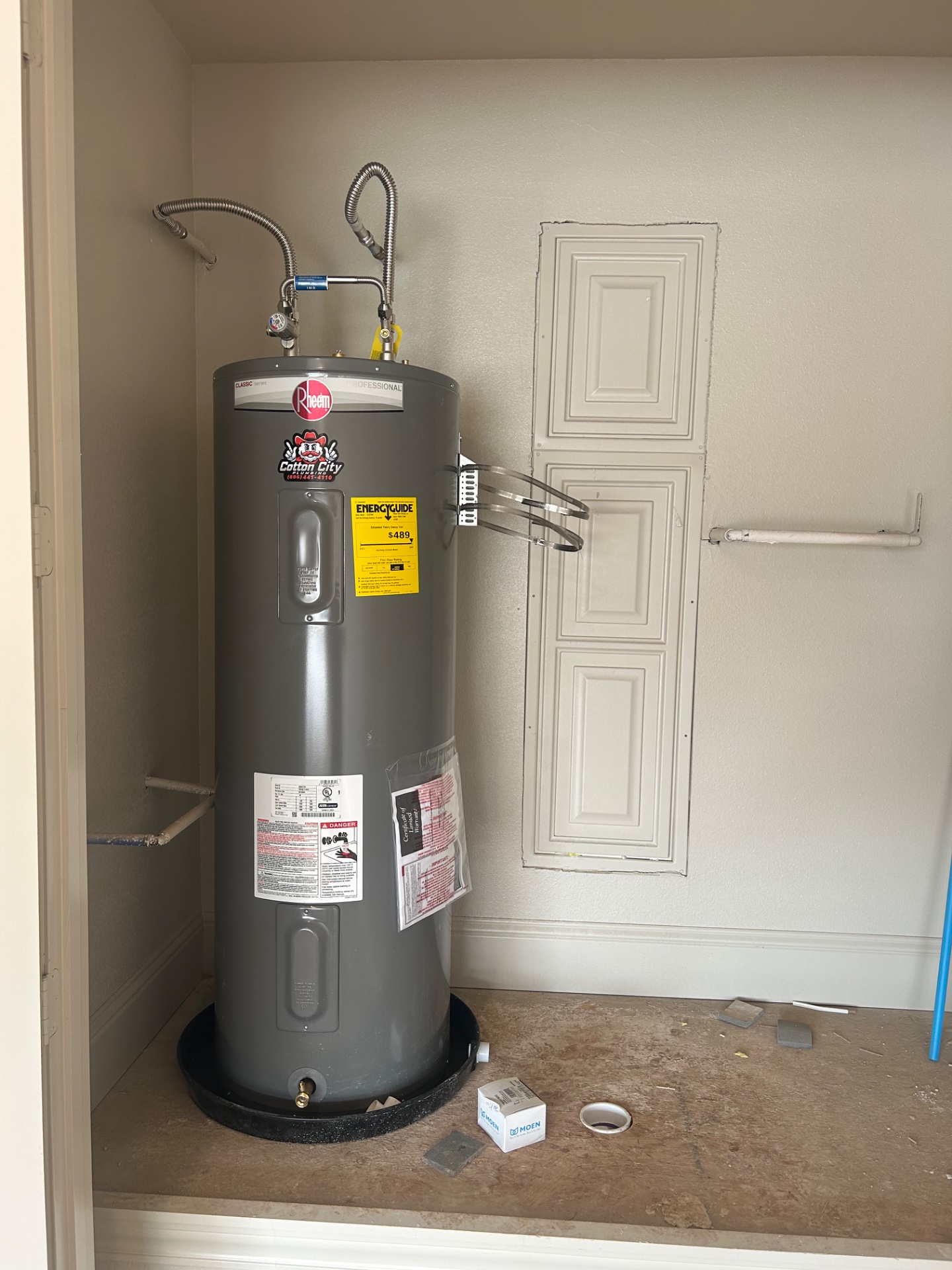 Water Heater Installation in Lubbock, TX - Cotton City Plumbing completed a water heater installation near 2801 151st St in Lubbock, TX.