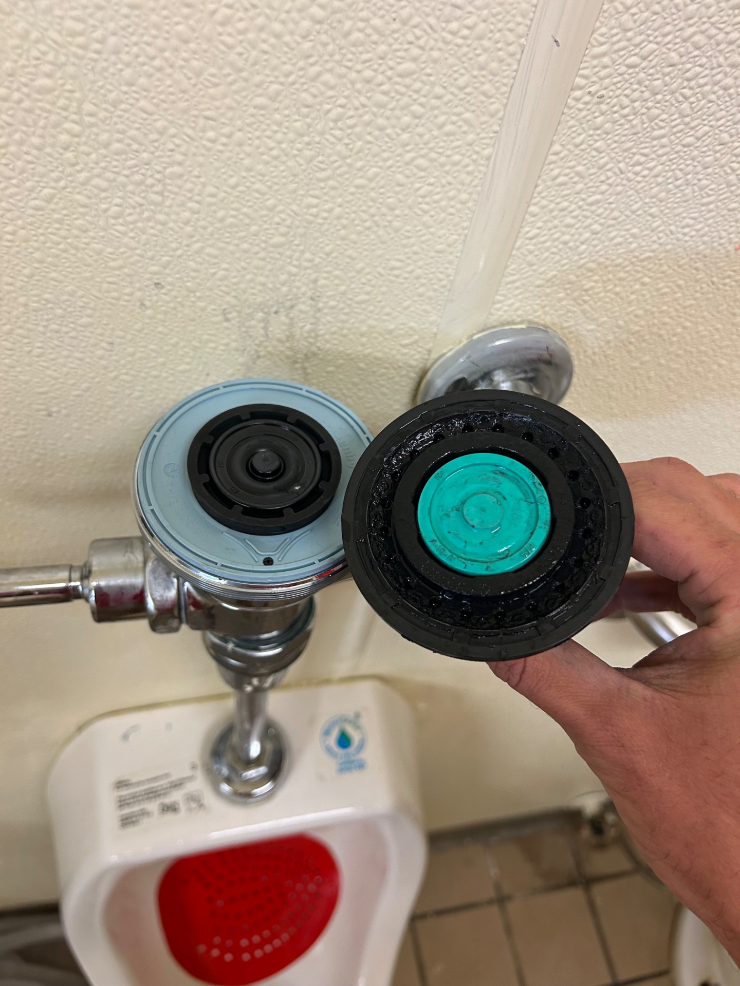 Urinal Flush Valve Repair in Quaker Heights, Lubbock, TX - Cotton City Plumbing repaired a urinal flush valve near Quaker Heights in Lubbock, TX.