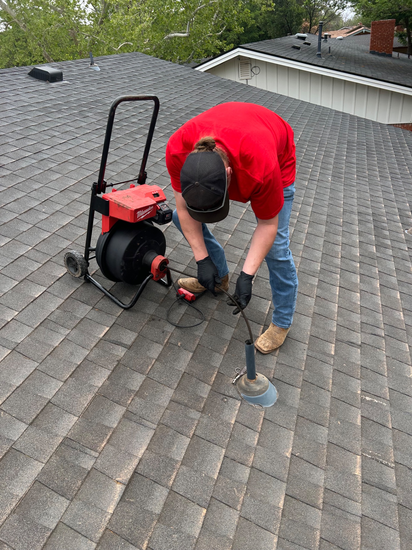 Drain Cleaning in Bowie, Lubbock, TX - Cotton City Plumbing performed a drain cleaning on a shower near Bowie in Lubbock, TX.