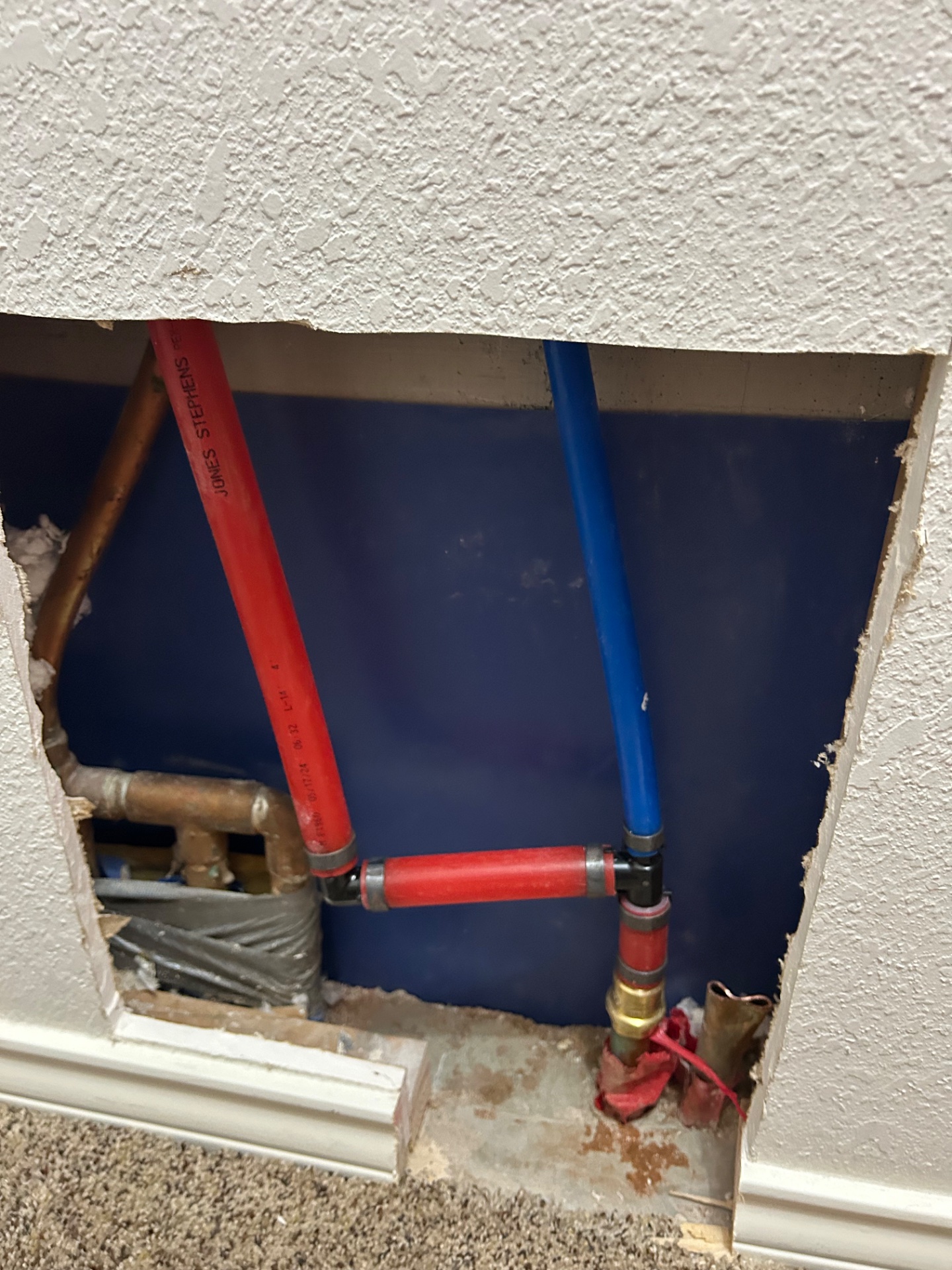 Water Line Replacement in Lubbock, TX - Cotton City Plumbing performed a water line replacement/re-route near the Pheasant Run subdivision in Lubbock, TX.