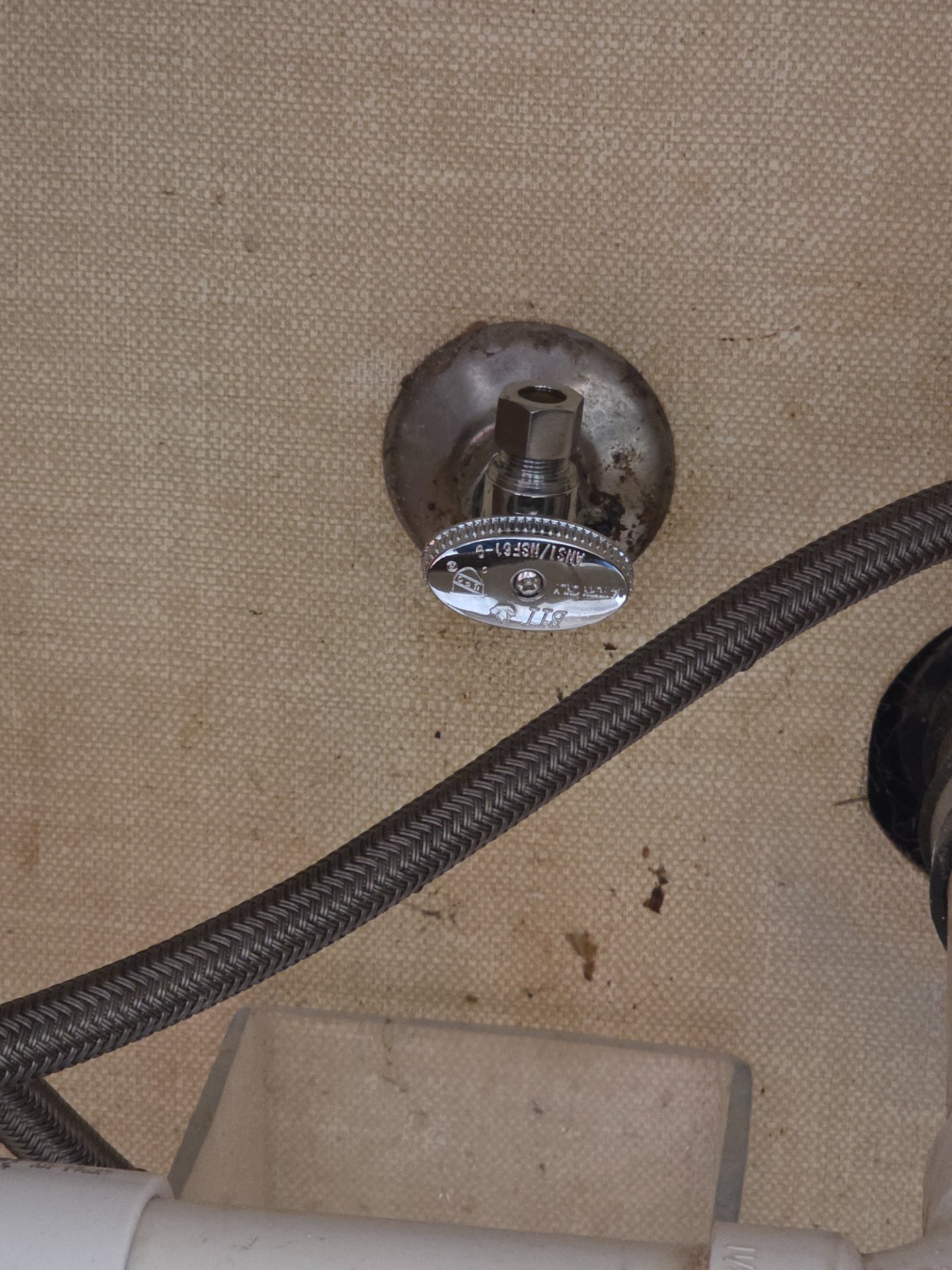 Angle Stop Replacement in Lubbock, TX - Cotton City Plumbing replaced an angle stop near 2563 74th Street in Lubbock, TX.