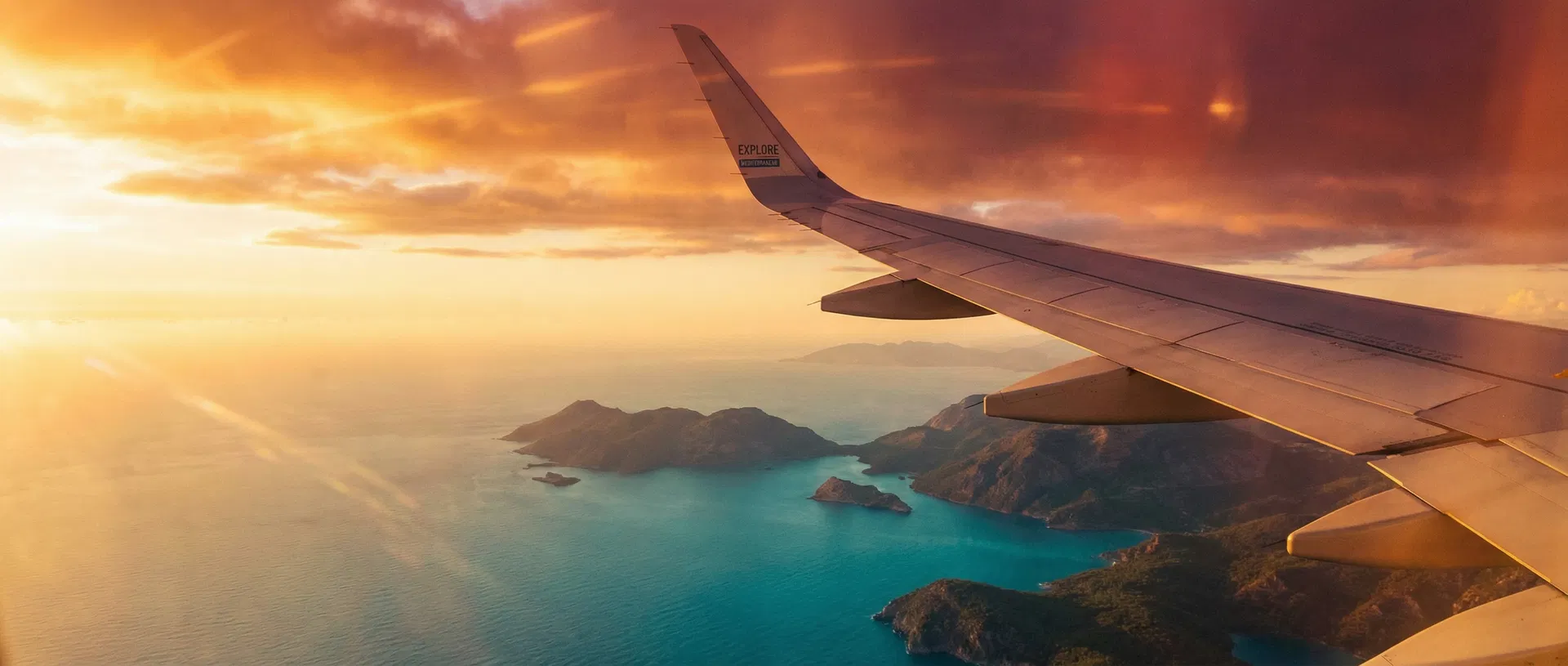 Aerial view from airplane