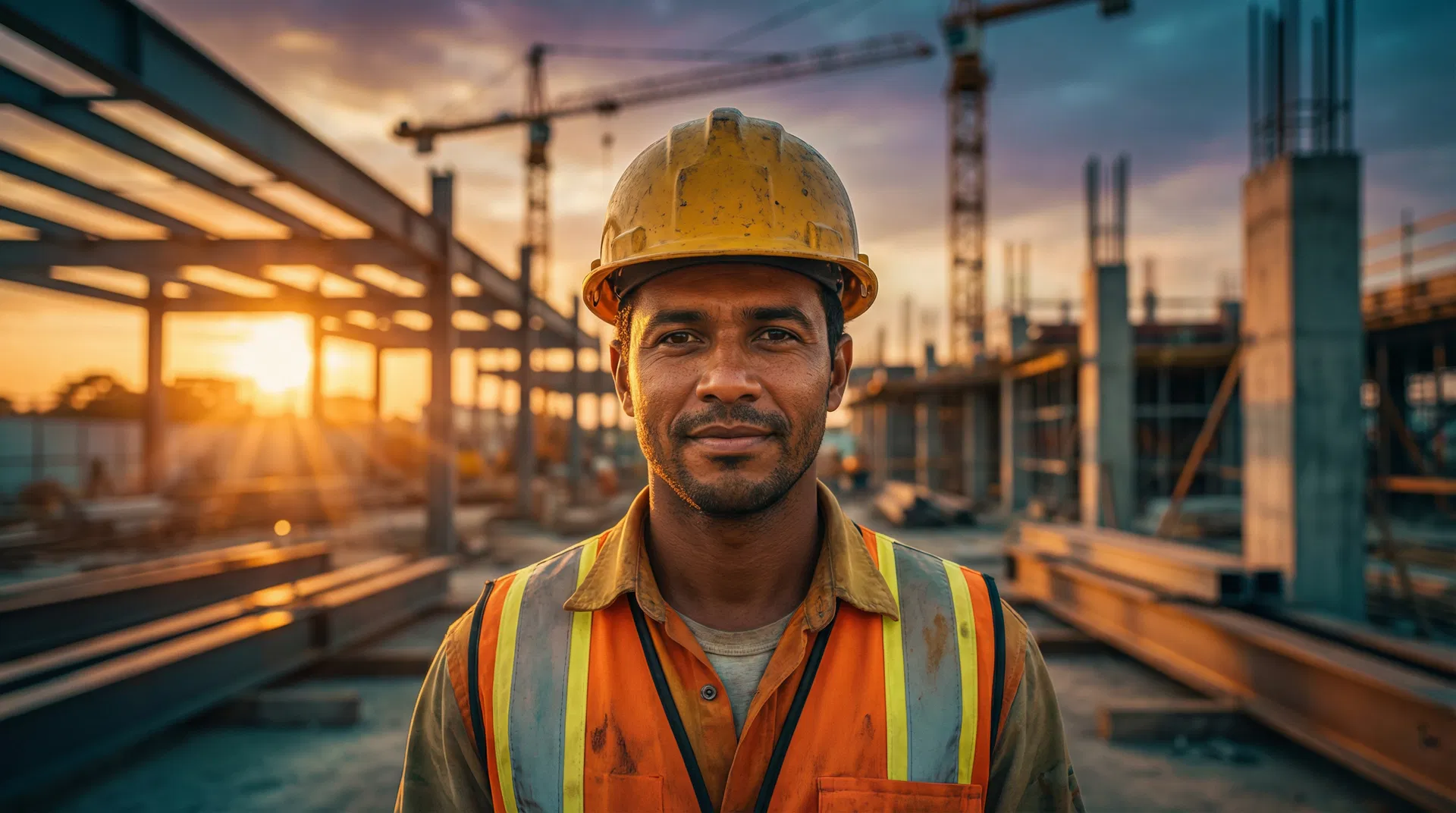 Trabalhador brasileiro em canteiro de obras
